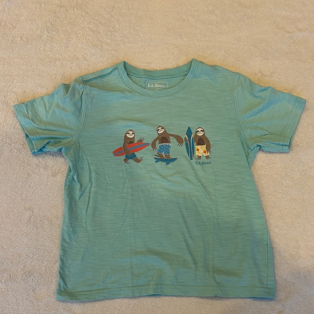 L.L. Bean Aqua Sloth Surf Tee